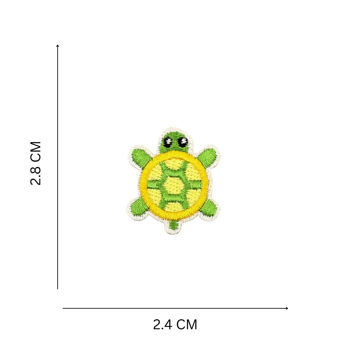Mini Green Turtle Embroidered Iron On Patch