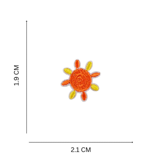 Mini Sun Embroidered Iron On Patch