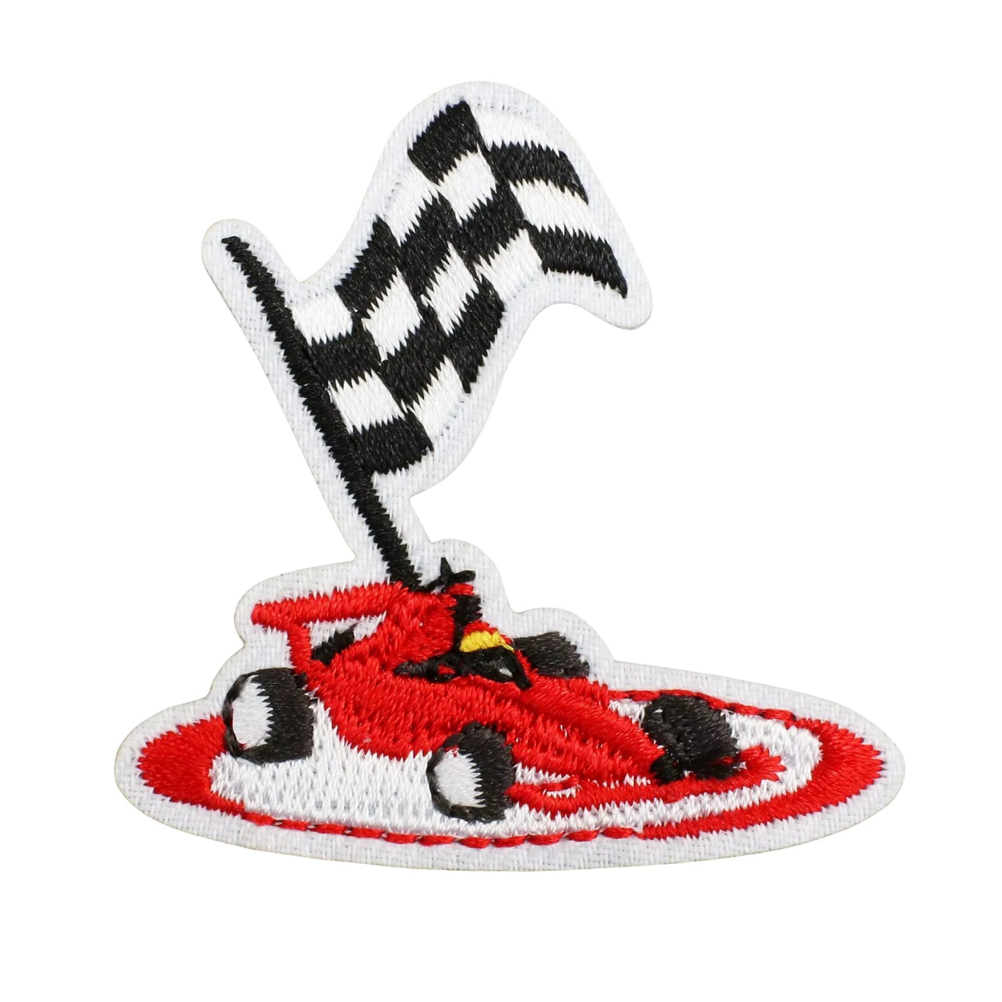 Racing Car Embroidered Iron On Patch - Set of 5
