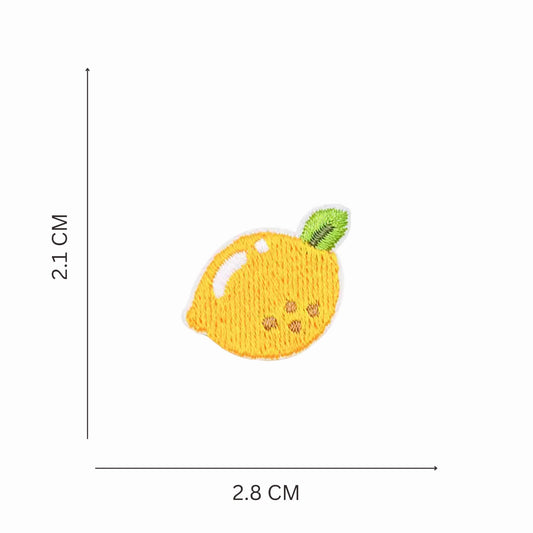 Mini Lemon Embroidered Iron On Patch