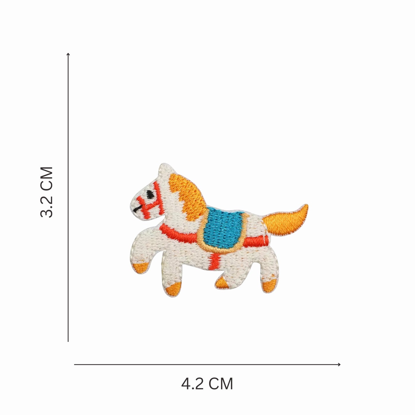 Mini Carousel Horse Embroidered Iron On Patch