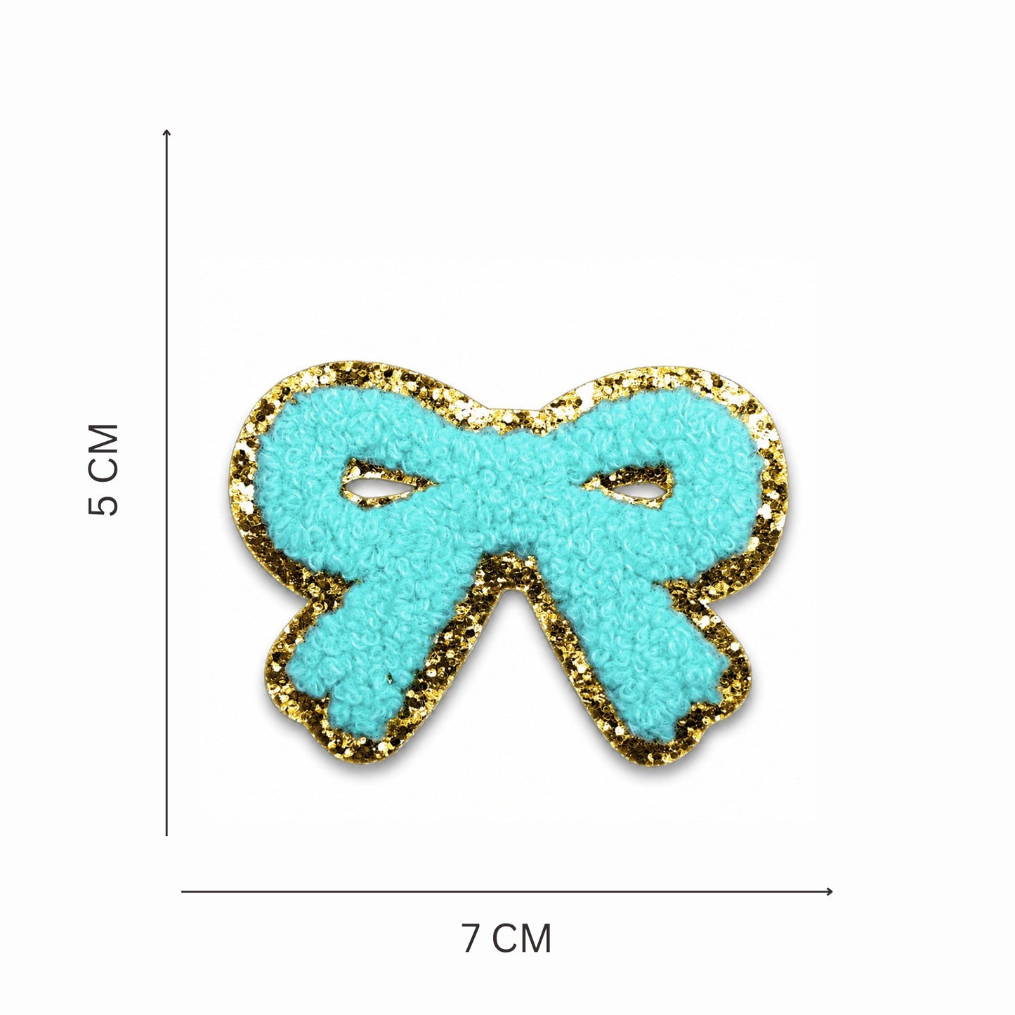 Mint Green Bow Chenille Iron On Patch