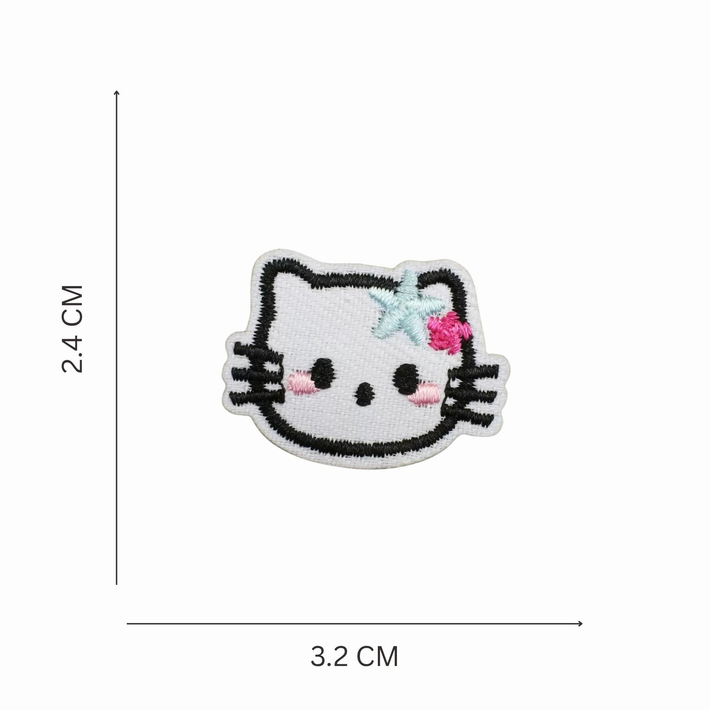 Mini Kitty Face Embroidered Iron-On Patch