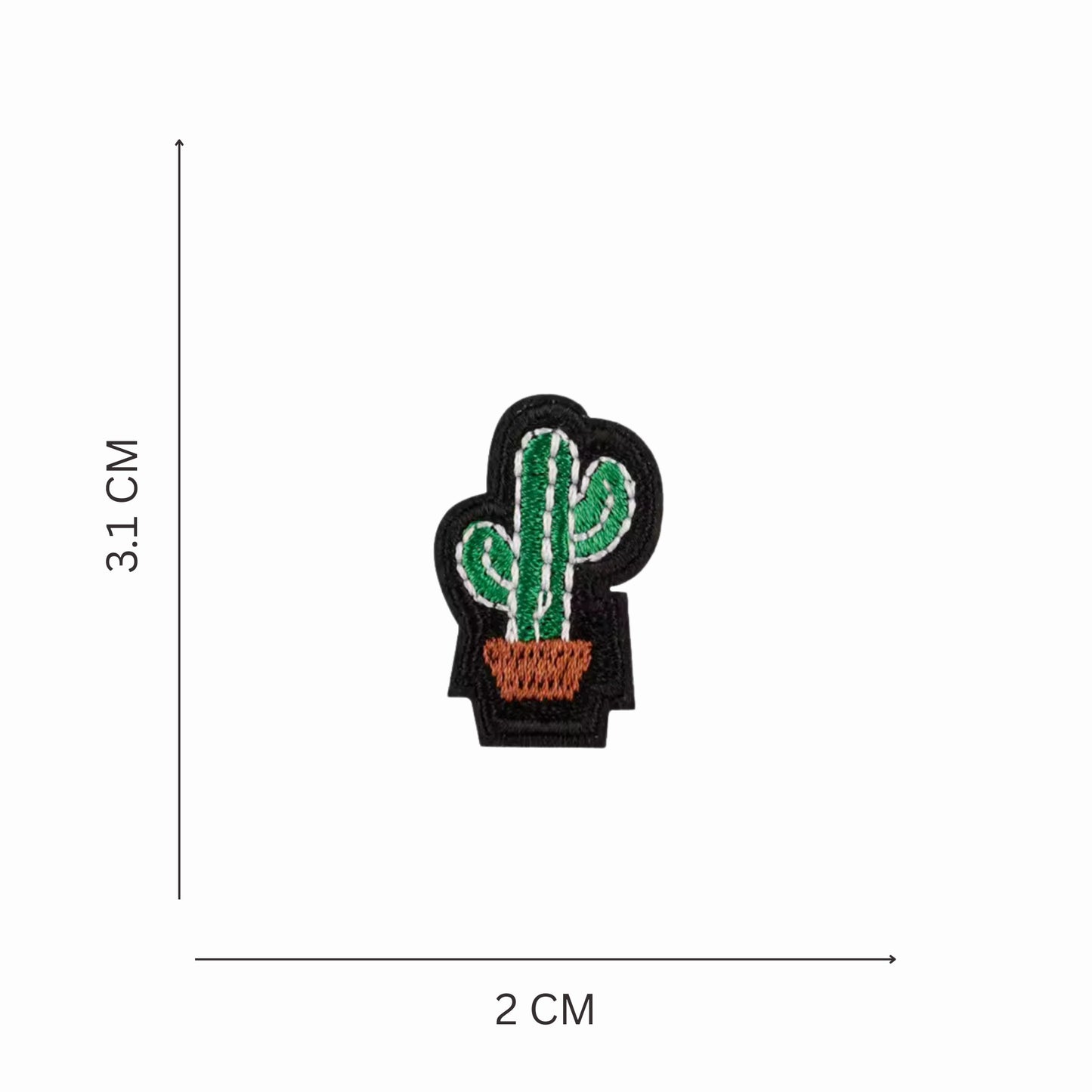 Mini Cactus Embroidered Iron On Patch