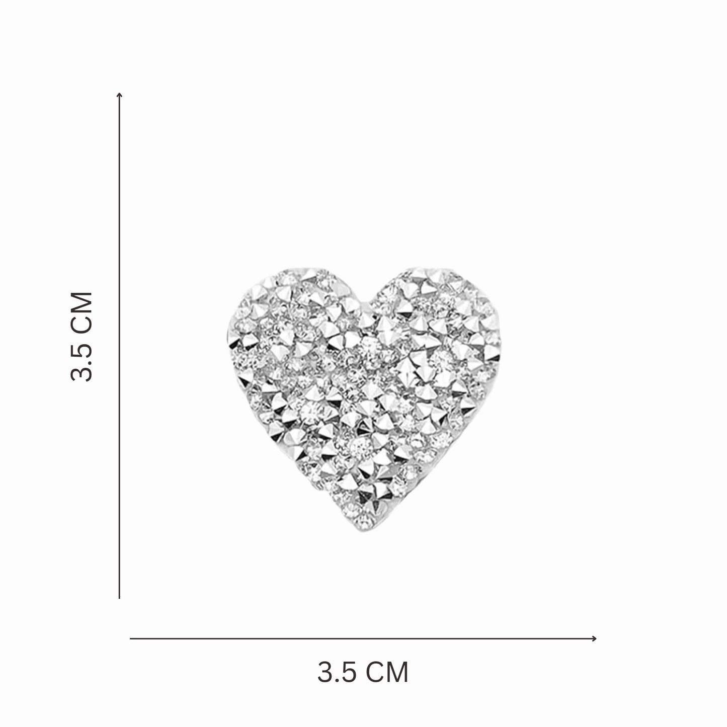Luxury Crystal Heart Rhinestone Iron On Patches - Set of Three