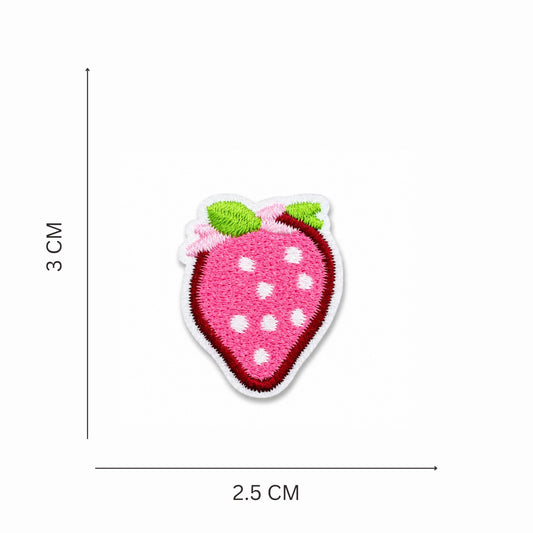 Mini Strawberry Embroidered Iron On Patch