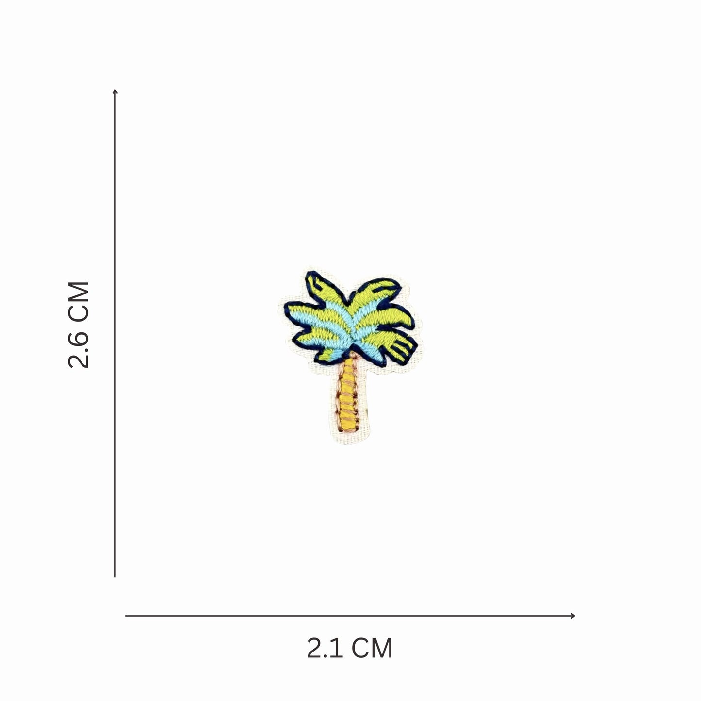Mini Palm Tree Embroidered Iron On Patch
