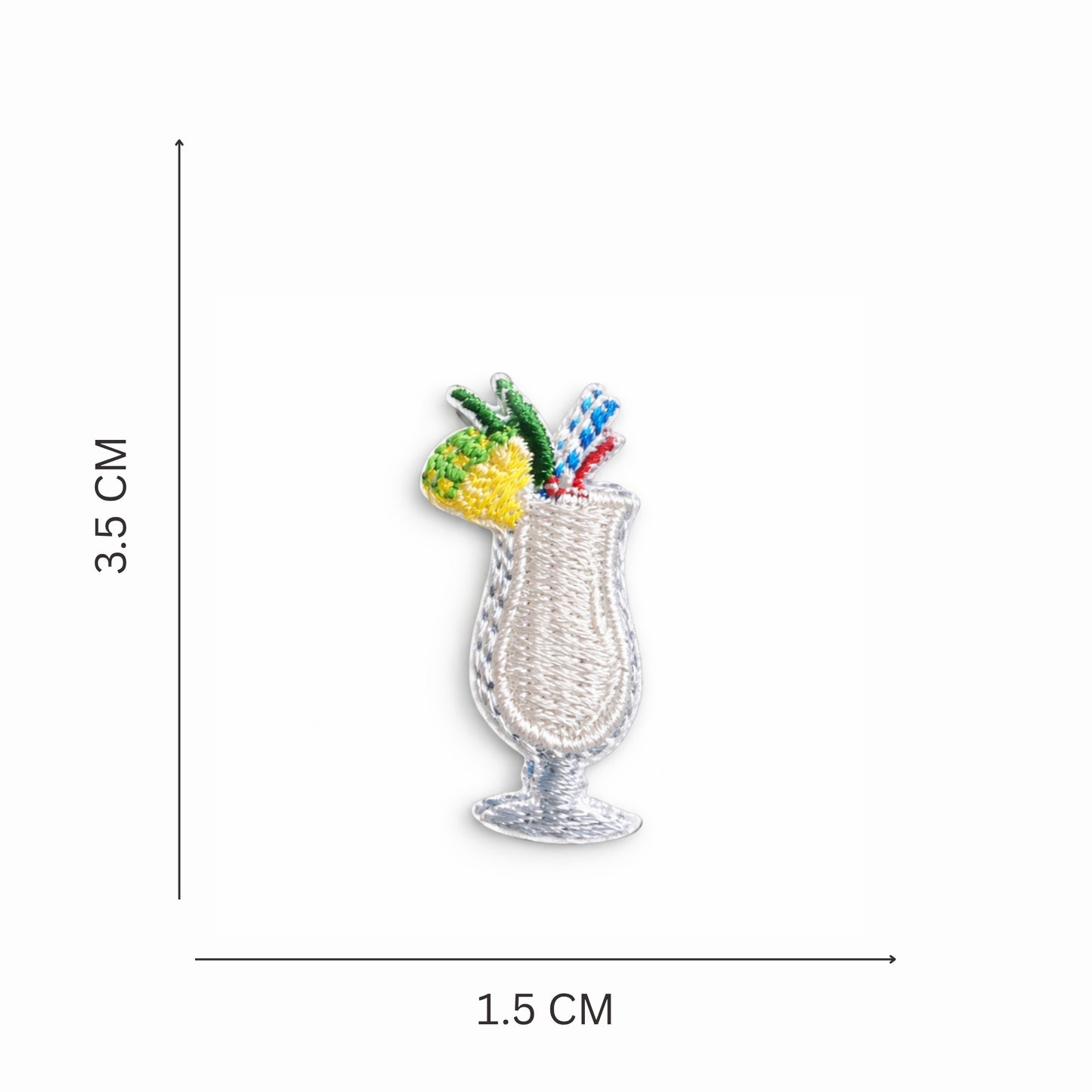 Mini Tropical Mocktail Embroidered Iron-On Patch
