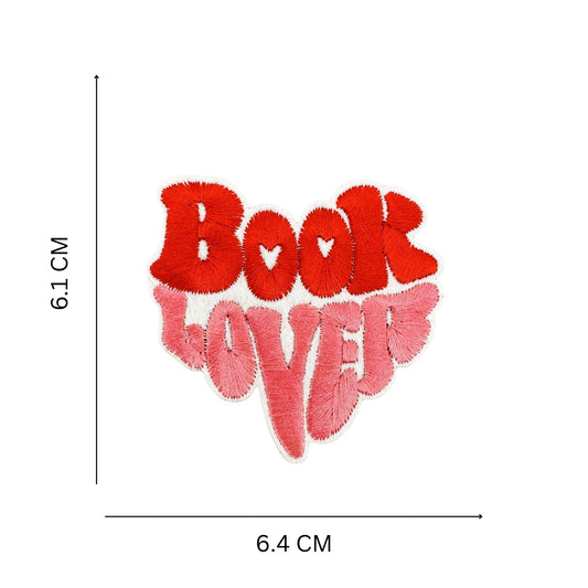Book Lover Typography Embroidered Iron On Patch
