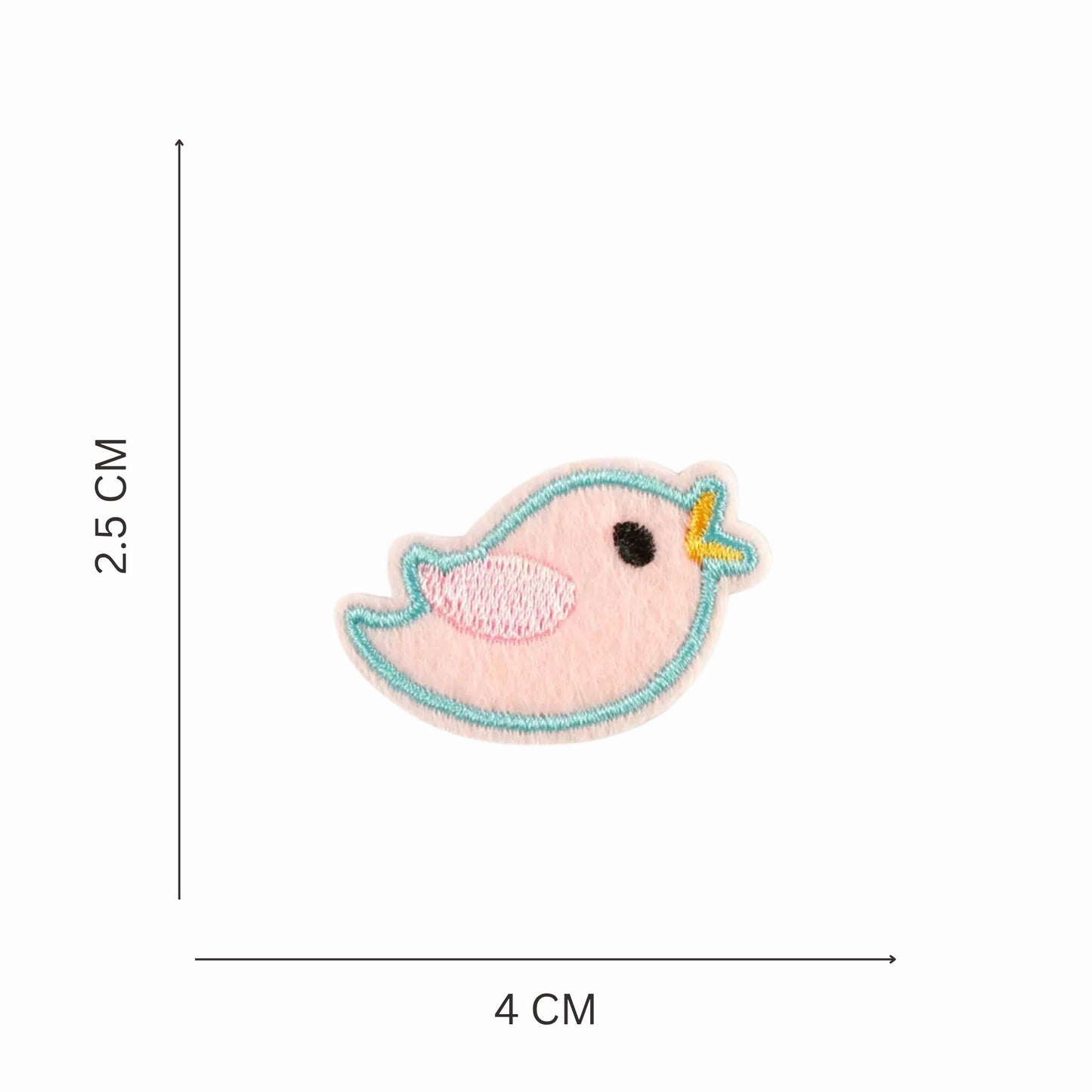 Mini Pastel Bird Embroidered Iron-On Patch