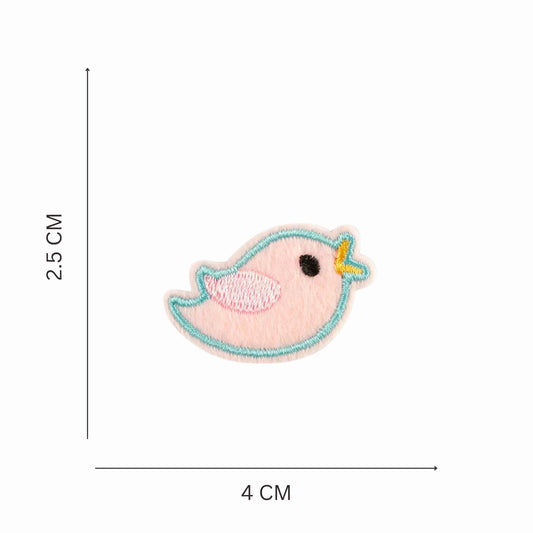 Mini Pastel Bird Embroidered Iron-On Patch