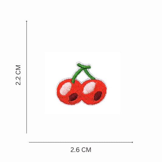 Mini Cherry Embroidered Iron On Patch