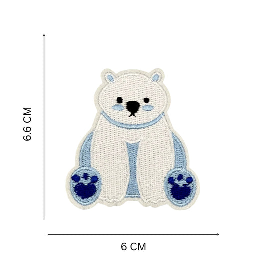Polar Bear Iron-On Patch – Winter Embroidered Patch for Kids’ Clothes, Accessories & Gifts