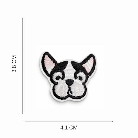 French Bulldog Embroidered Iron-On Patch
