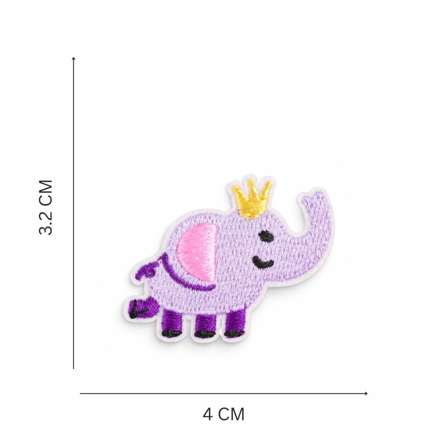 Elephant Embroidered Iron-On Patch