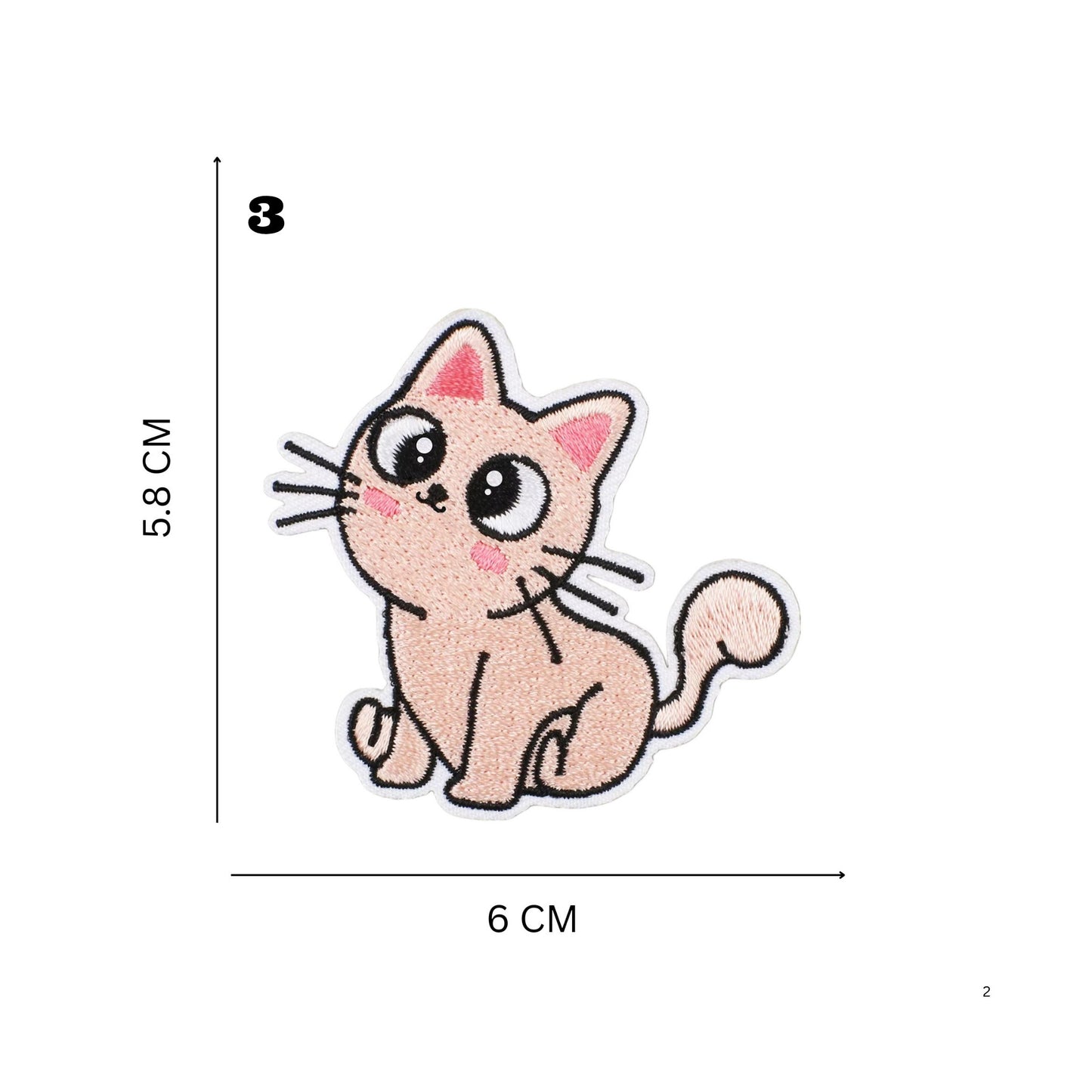 Iron-On Patches - Cute Cat Embroidered for Jackets, Bags & More, 18 Designs