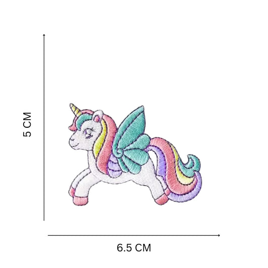 Pastel Winged Unicorn Embroidery Patch for Clothing and Acessories