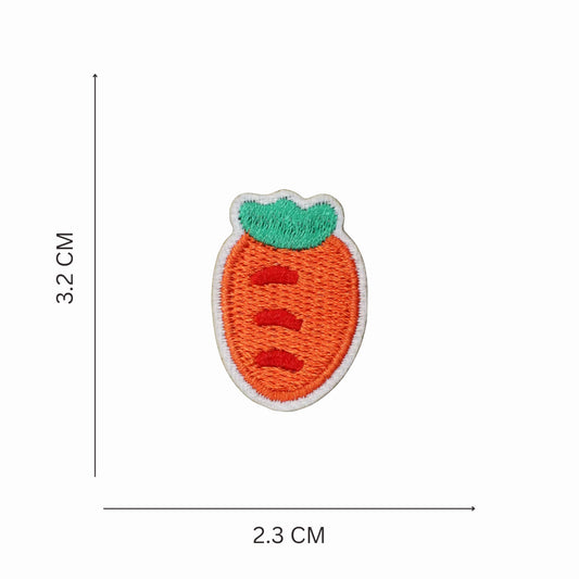 Mini Carrot Embroidered Iron On Patch