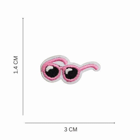 Mini Pink Sunglasses Embroidered Iron On Patch