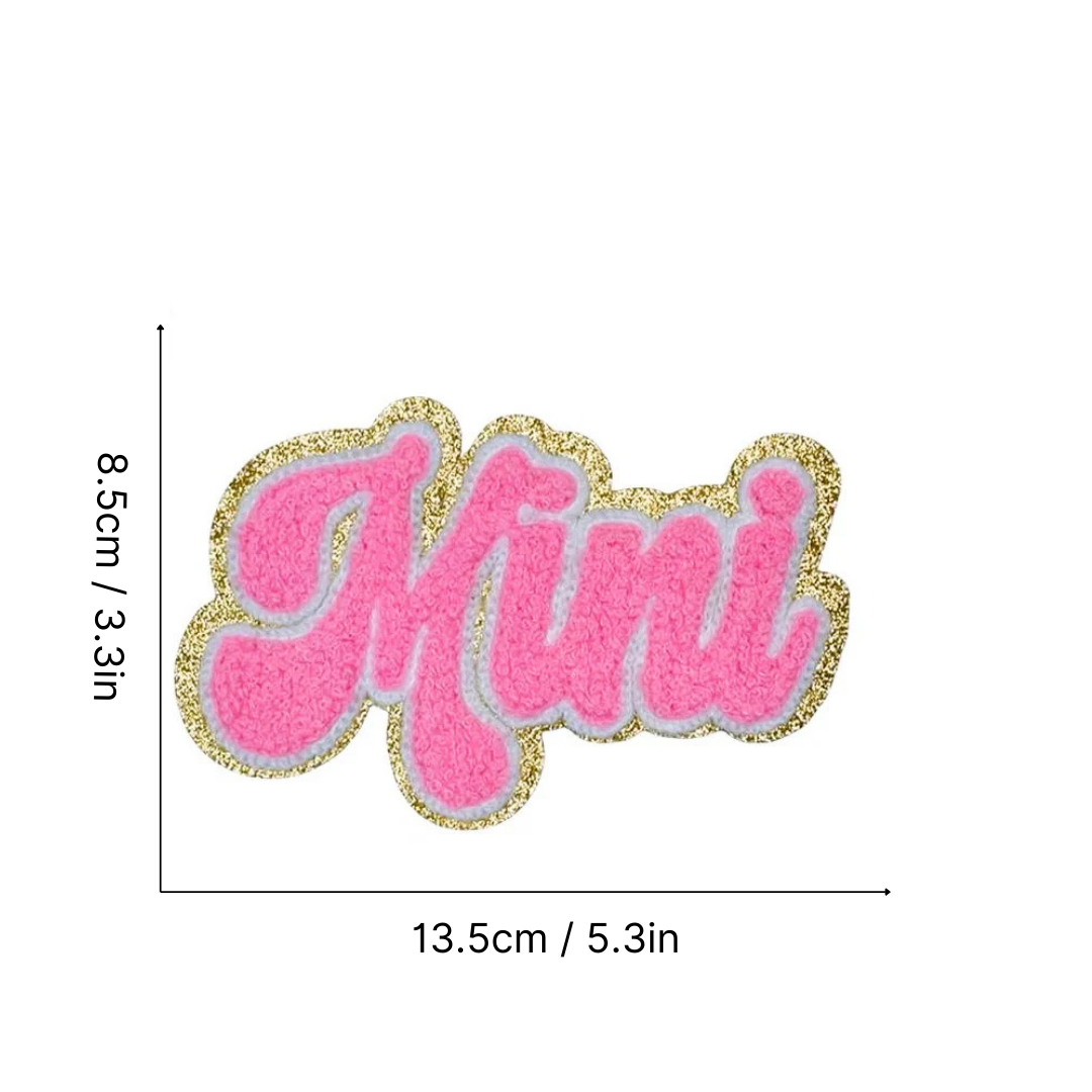 Iron-On/Sew On Chenille Patch - Mama & Mini
