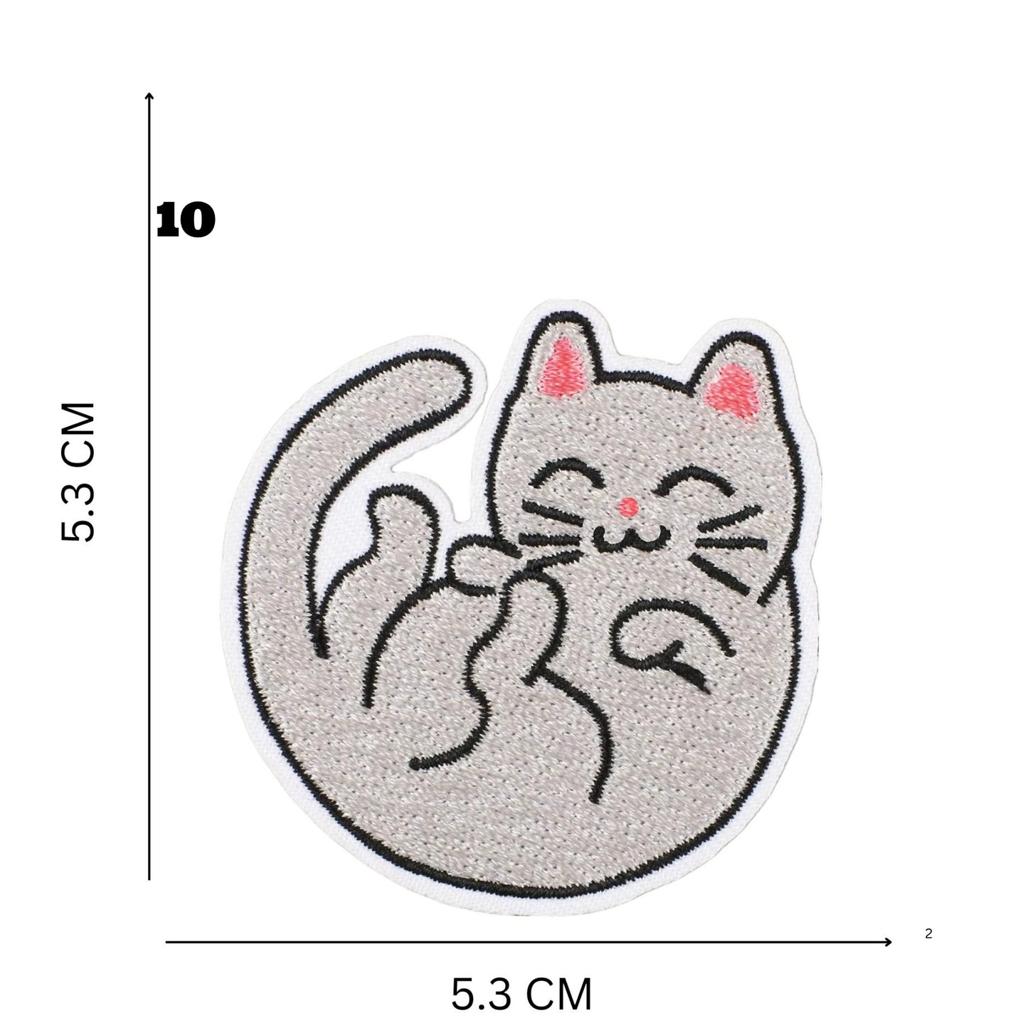 Iron-On Patches - Cute Cat Embroidered for Jackets, Bags & More, 18 Designs