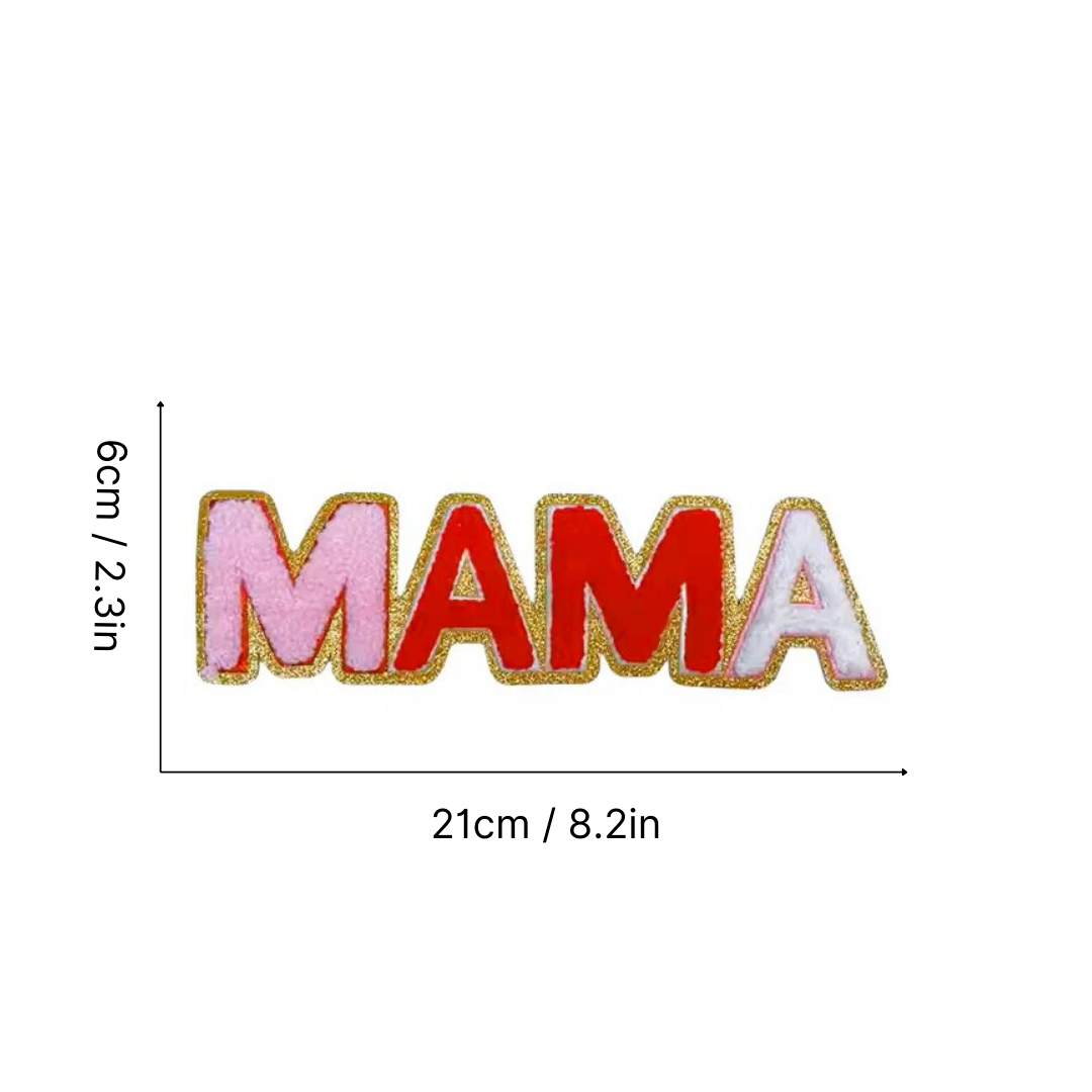 Iron-On/Sew On Chenille Patch - Mama & Mini