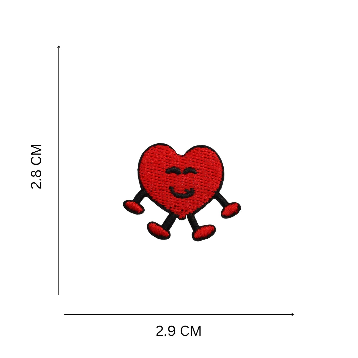 Mini Smiling Heart Embroidered Iron On Patch