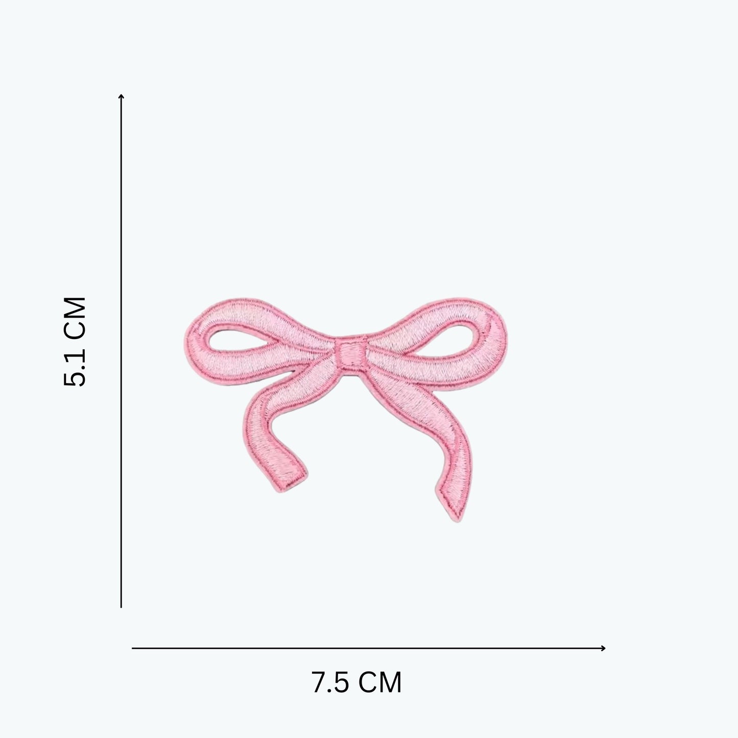 Iron-On Bow Patch – 7.5cm Embroidered Patch in Multiple Colors