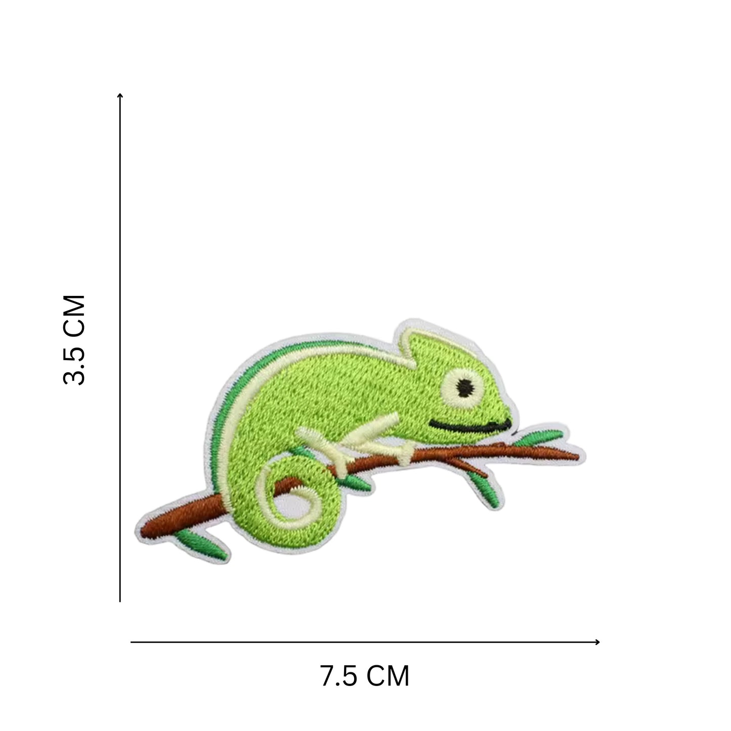 Cute Chameleon Iron On Embroidered Patch