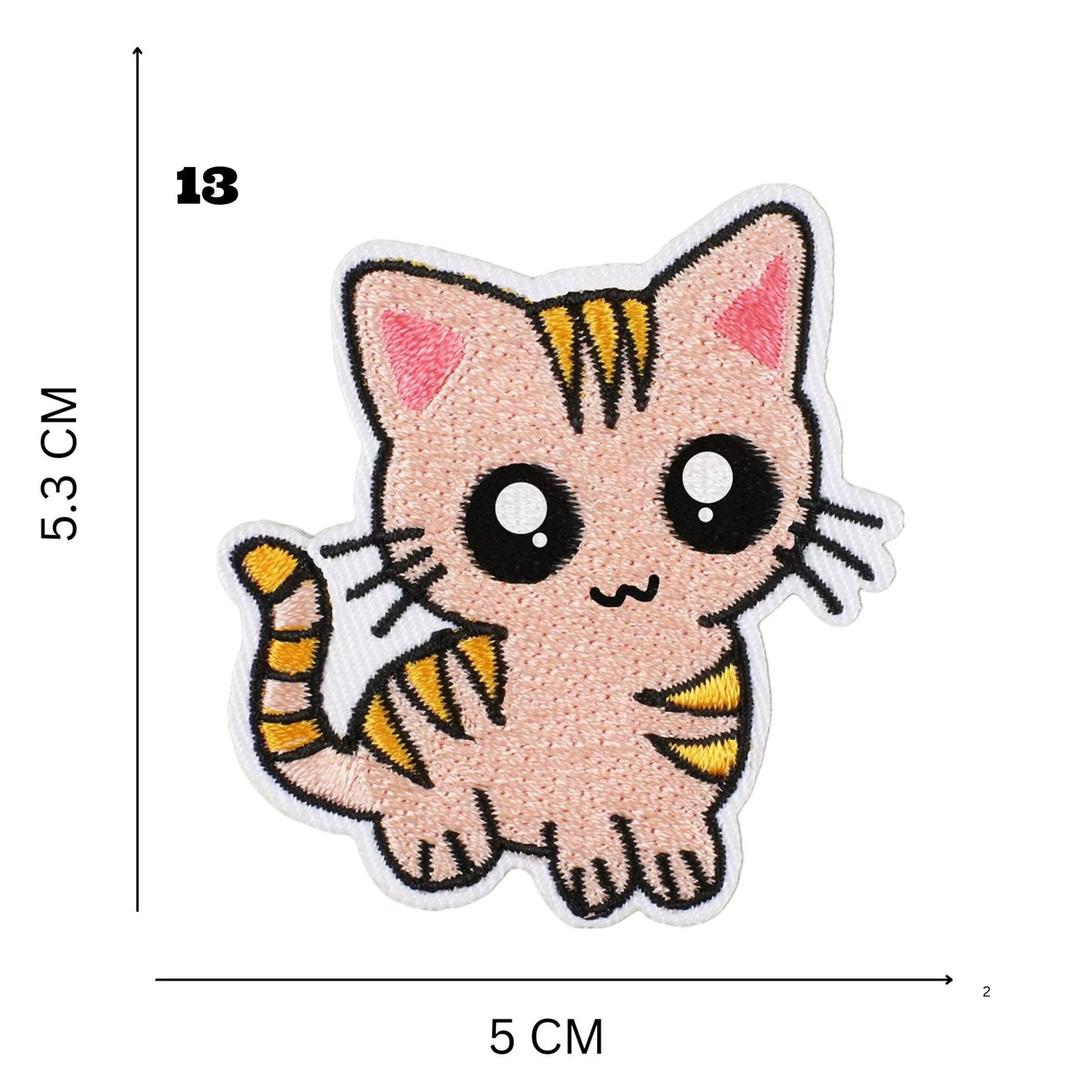 Iron-On Patches - Cute Cat Embroidered for Jackets, Bags & More, 18 Designs