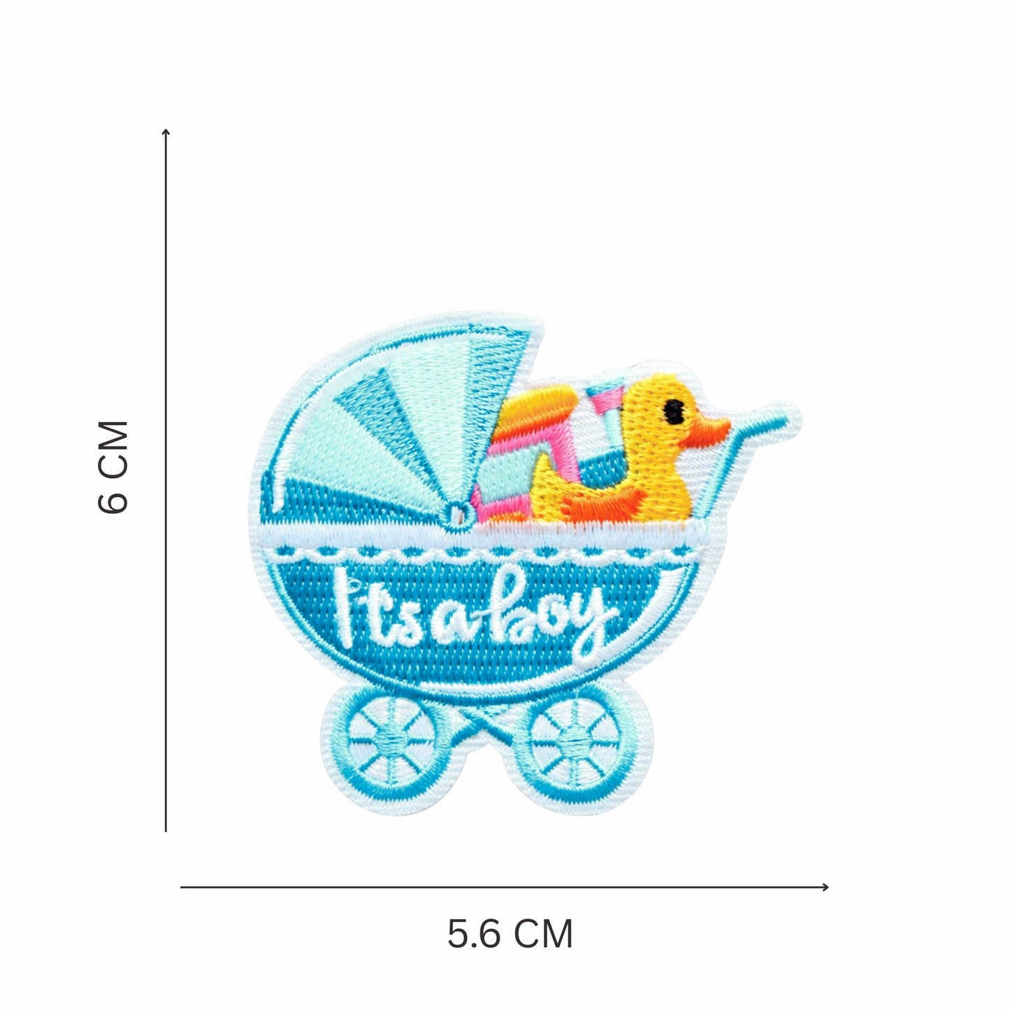 ''It’s a Boy'' Baby Pram Embroidered Iron On Patch