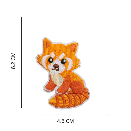 Kids Red Panda Iron On Embroidery Patch for Clothing and Accessories