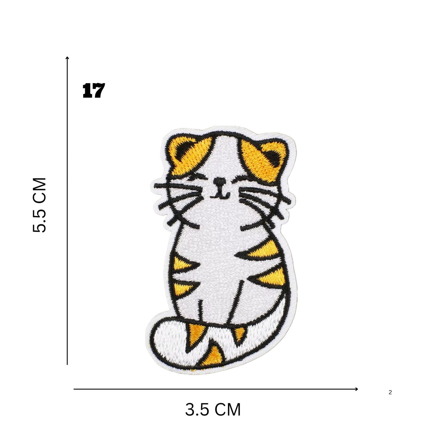 Iron-On Patches - Cute Cat Embroidered for Jackets, Bags & More, 18 Designs