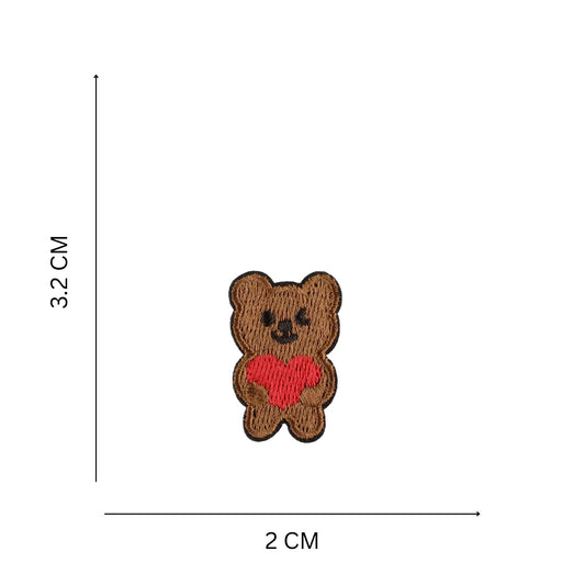 Cute Teddy Bear Mini Iron On Embroidered Patch