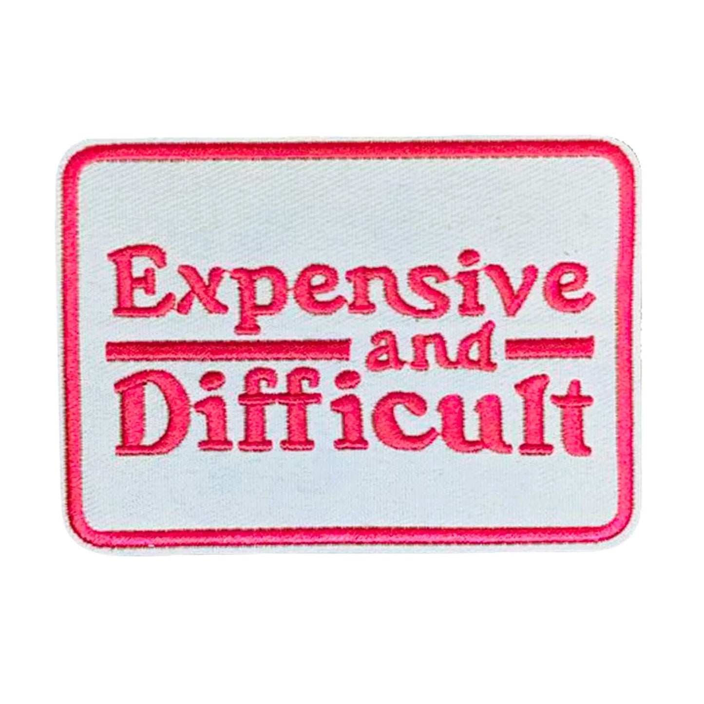 Bold Attitude Iron-On Patch – Expensive and Difficult Embroidered Patch for Fashion DIY