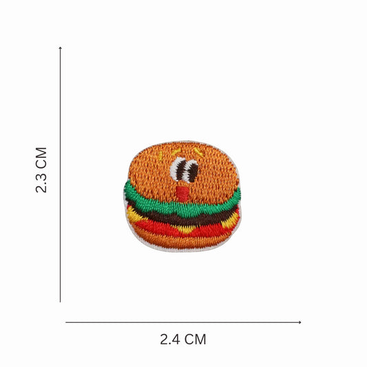 Mini Cute Burger Embroidered Iron On Patch