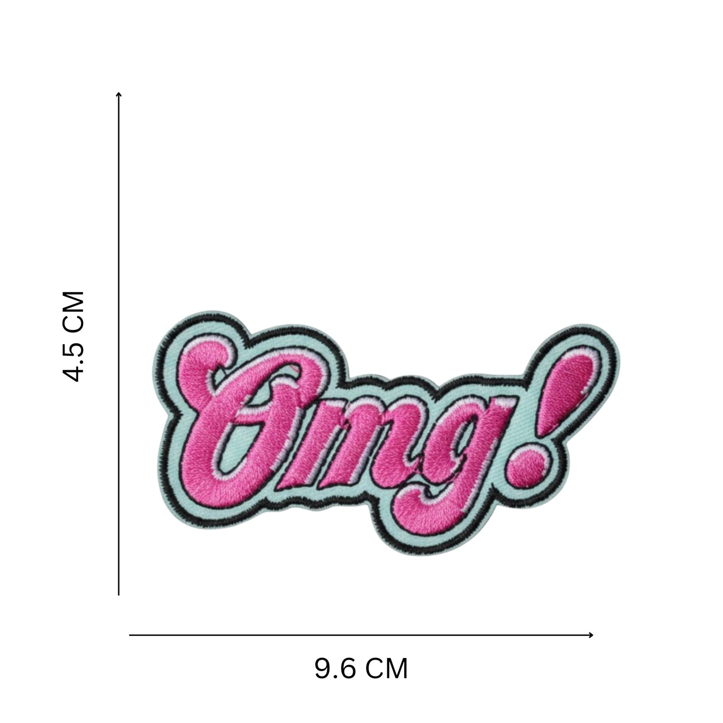 Omg! Embroidered Iron On Patch