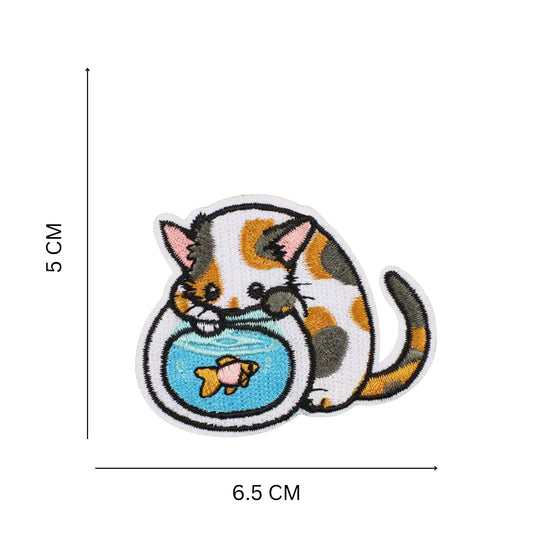 Kawaii Cat Embroidered Iron-On Patches – Cute Cartoon Designs for Jackets, Bags & DIY Crafts