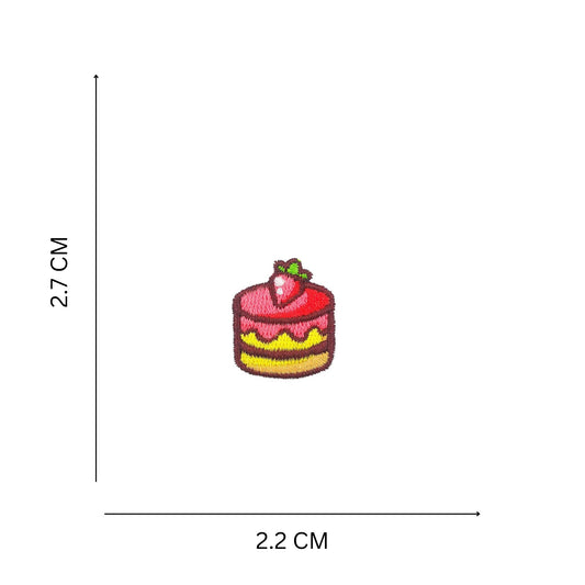 Mini Cake Embroidered Stick On Patch