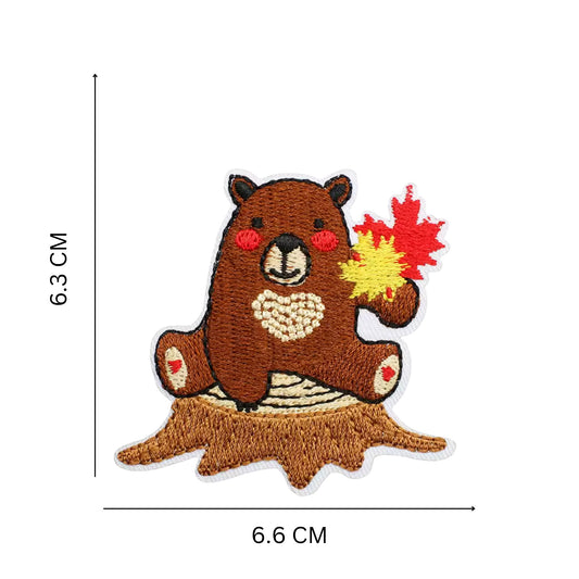 Cute Beaver Iron On Embroidery Patch for Clothing and Accessories