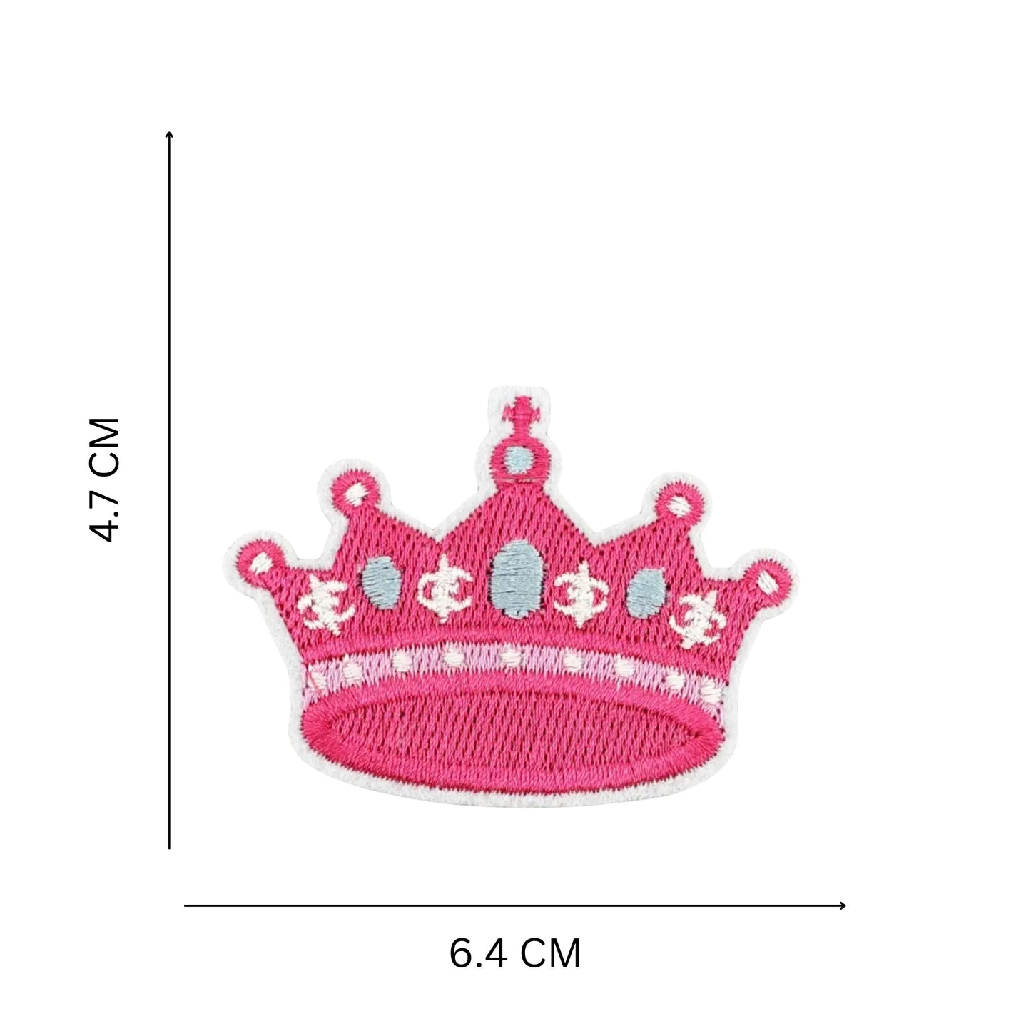 Pink Crown Iron On Patch