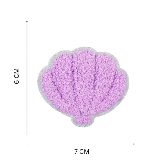 Pastel Seashell Boucle Iron On Patches