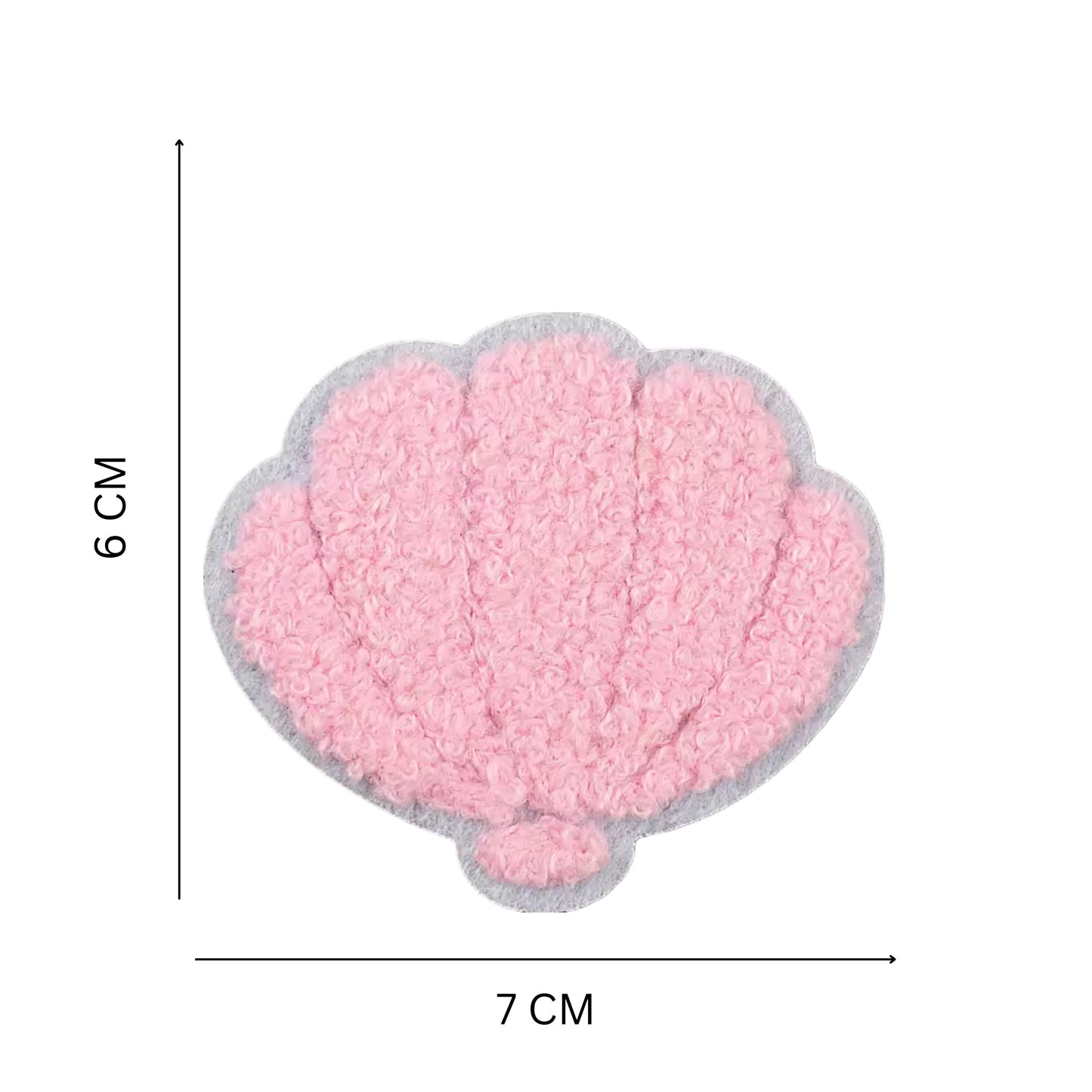 Pastel Seashell Boucle Iron On Patches