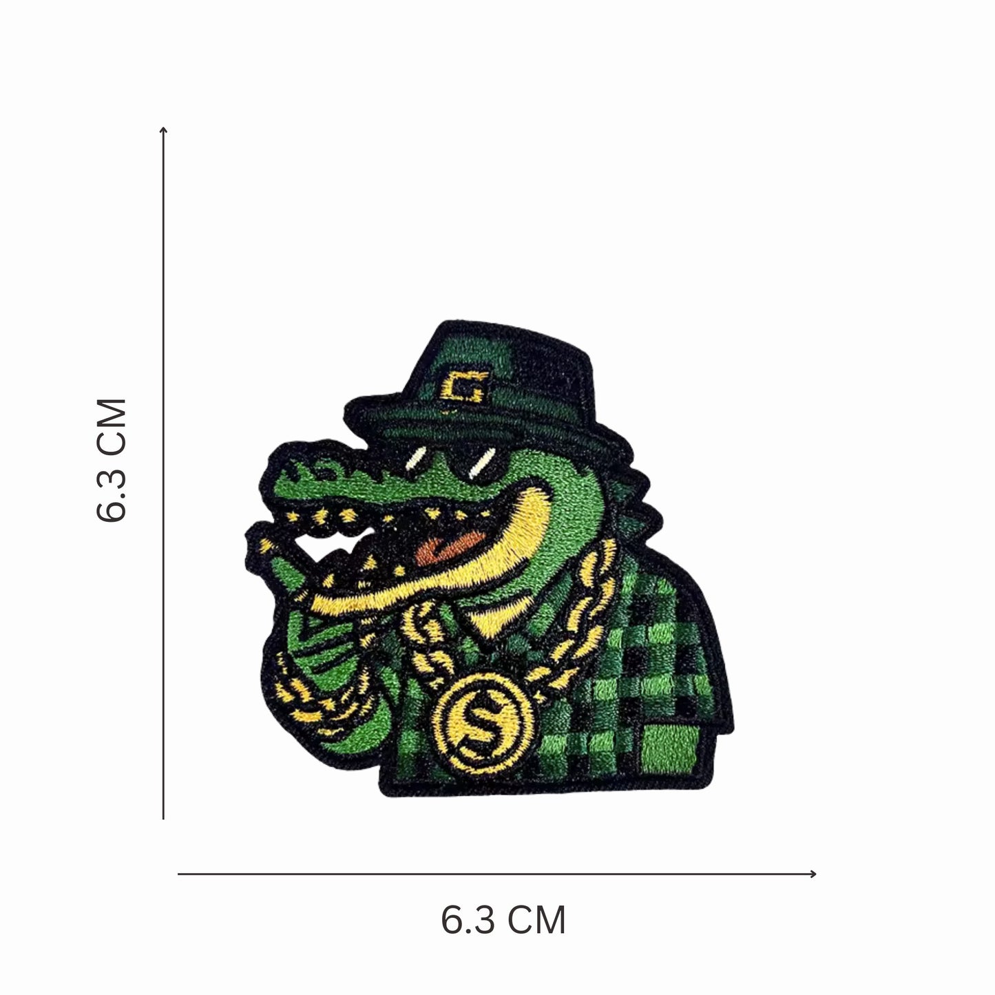 Crocodile/Gator Embroidered Iron-On Patch Set