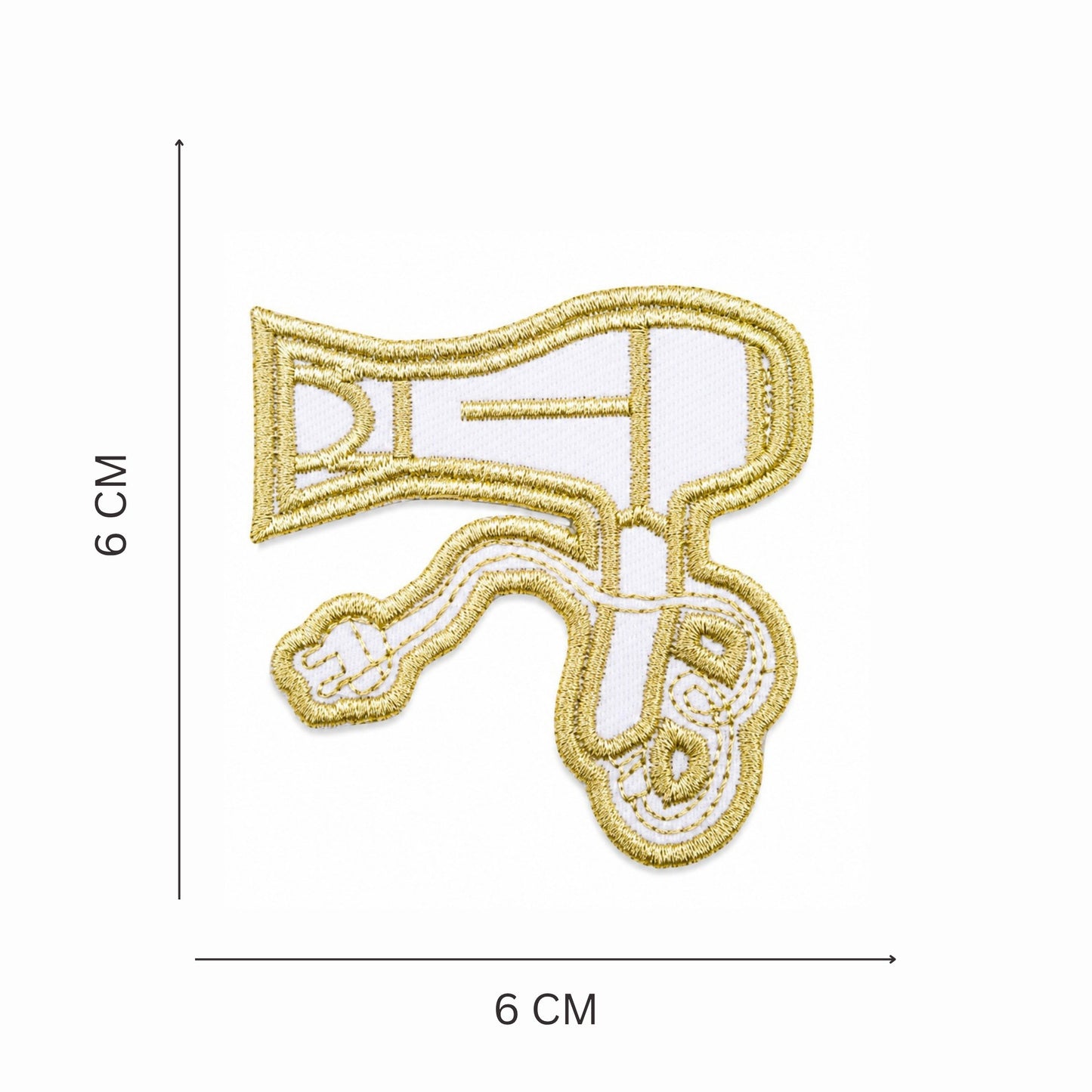 Vintage Hair Dryer Gold Embroidered Iron On Patch