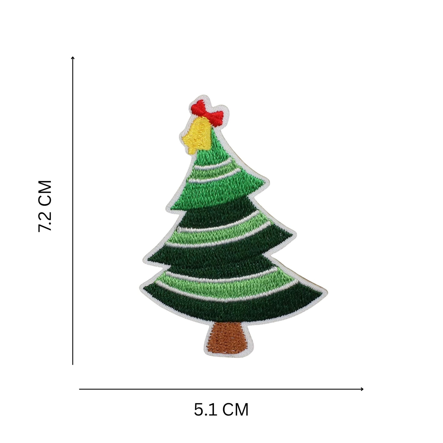 Christmas Tree Embroidery Iron-On Applique Patch