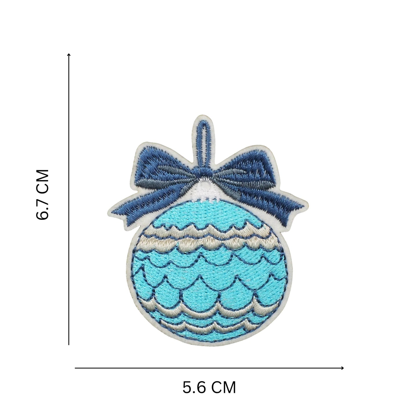 Christmas Ornament Embroidered Iron On Patch