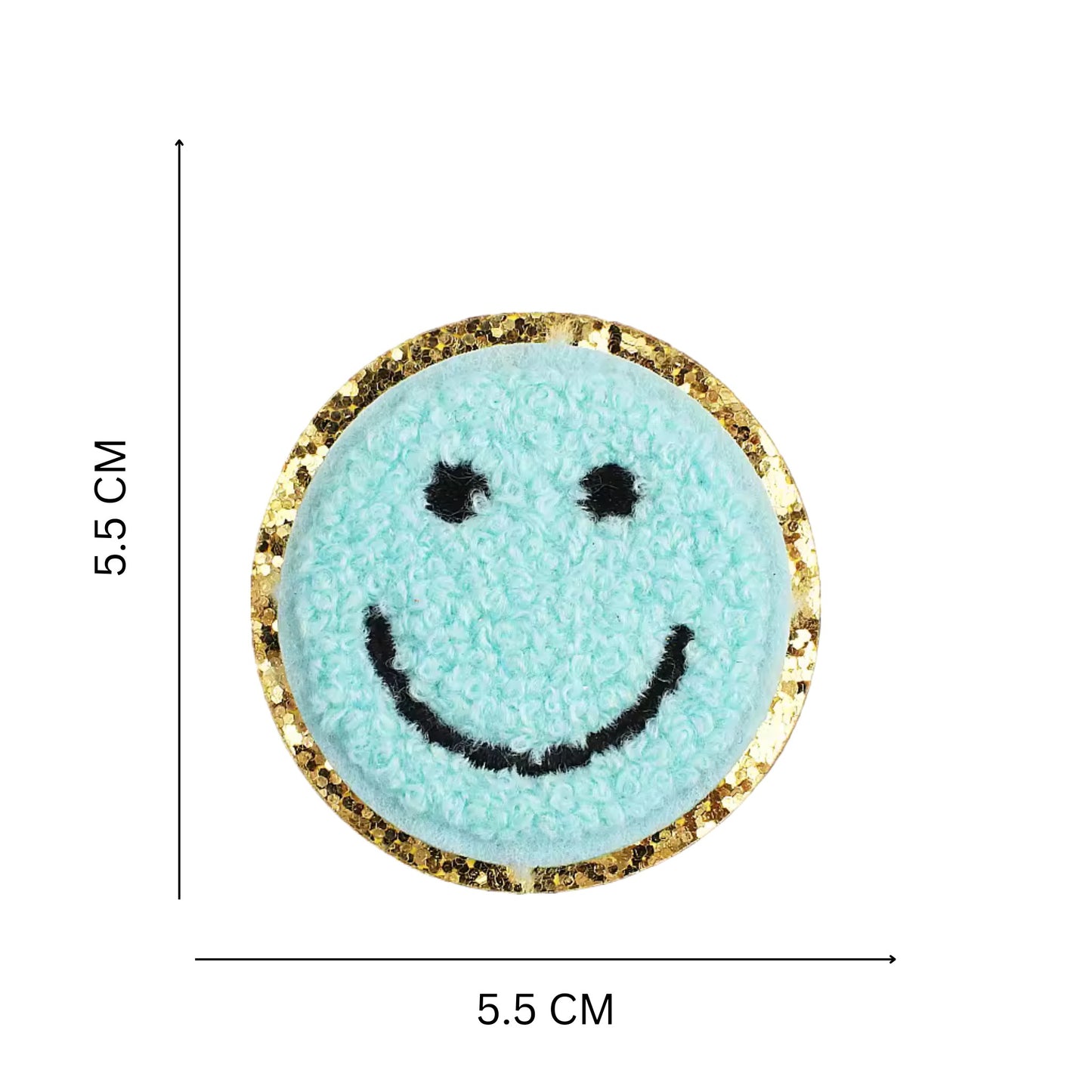 Pastel Color Smiley Iron On Patch Chenille Appliques