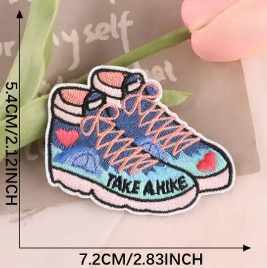 Iron On Colorful Embroidered Canvas Shoe Patches
