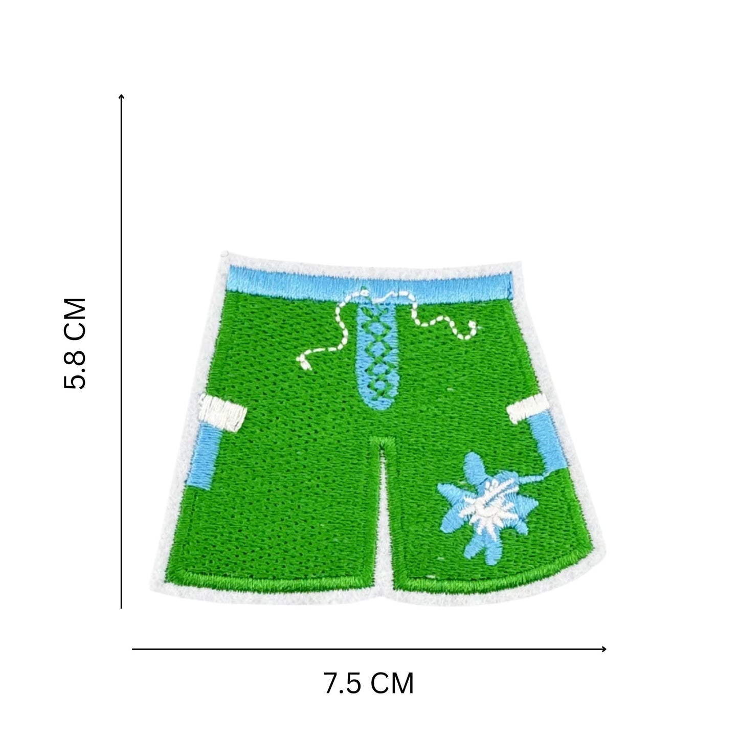 Summer Shorts Embroidered Patch for Denim Backpacks Tote Bags and Fashion